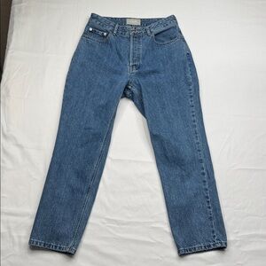 Everlane Curvy 90s Cheeky Straight Jean 29 cropped medium wash organic cotton